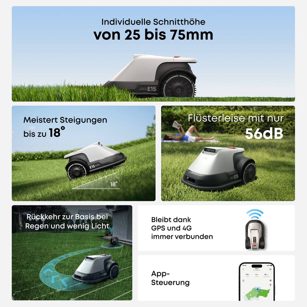 eufy Mähroboter E15 (Inklusive Gratis)