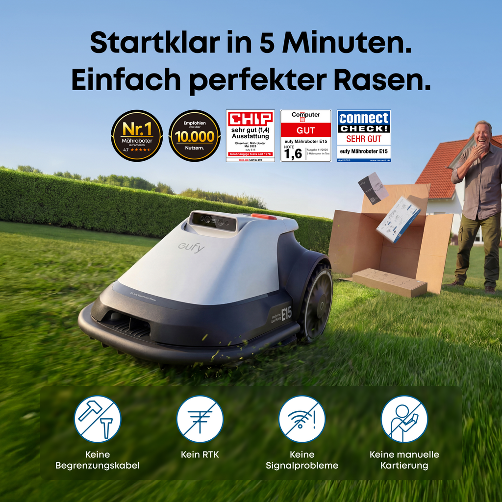 eufy Mähroboter E15 (Inklusive Gratis)