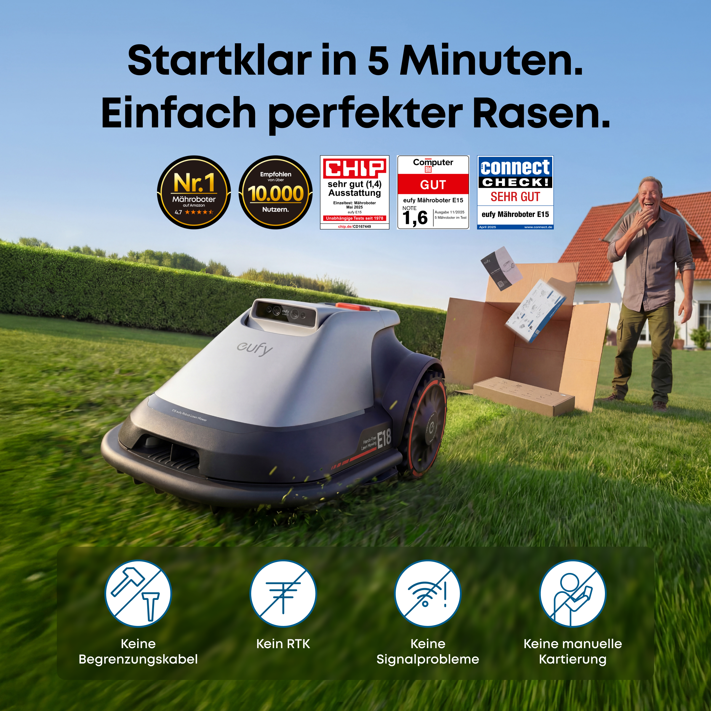 eufy Mähroboter E18 (Inklusive Gratis)